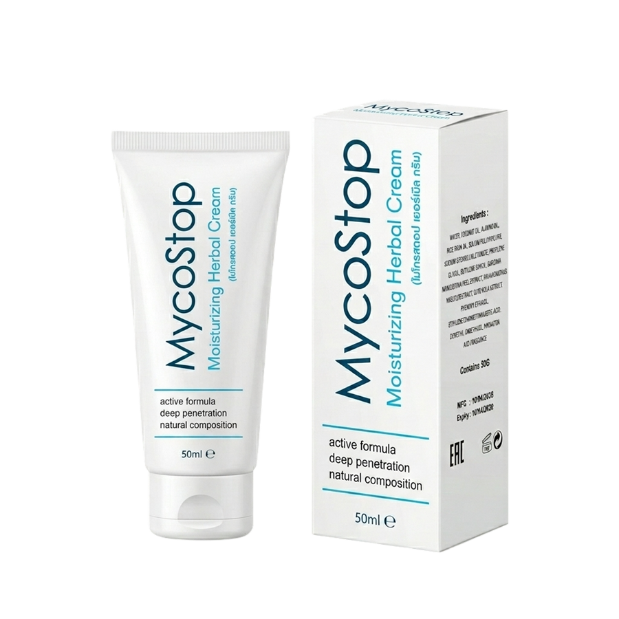 กล่องครีม MycoStop สำหรับการดูแลผิวประจำวัน